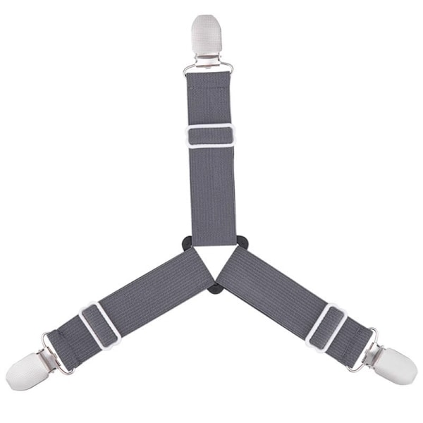 Lakanan kiinnityksen liukuestesolki, kolmiolakanan kiinnitysklipsi, säädettävä lakanan klipsi, lakanan solki, lakanan kiinnityslaite [Black 1 strip] Six-sided 12-clamp