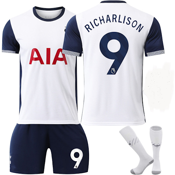 2425 Tottenham Hotspur Hemmaströja Kortärmad Fotbollströja - Set - Nr 7 Son Heung-min 17 Romero Nr 7 + Strumpor XS(160-165cm)