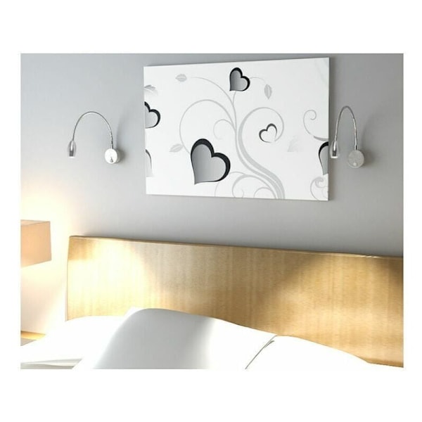 3W LED Sengelampe Fleksibel Svane LED Leselampe (Svart) Vegglampe LED Leselampe med Bryter Varmhvit 3000K Moderne 3076cm..DEBUNS