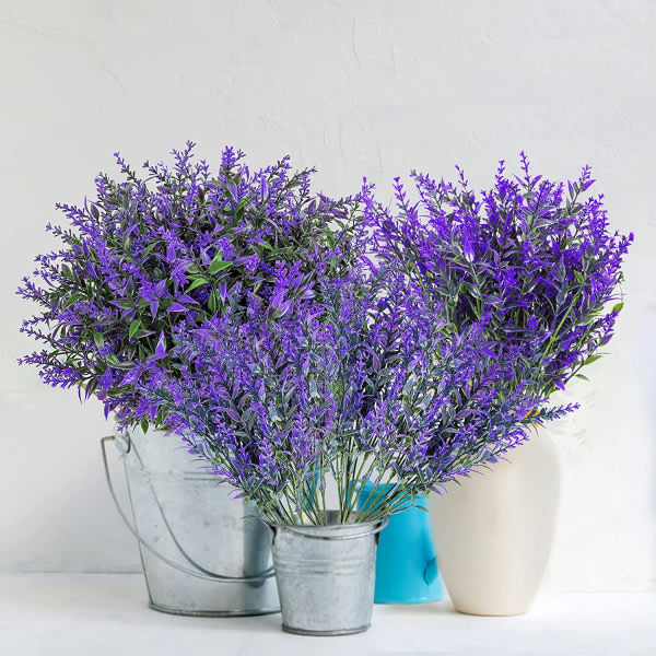 9 stilker kunstig lavendel for pynt