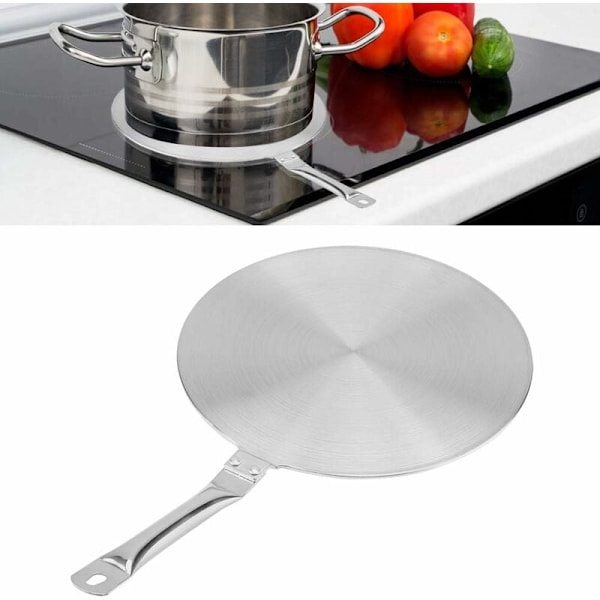 Induksjonsplatetoppadapter Induksjonskokeplate Gryte Kokekar Varmeapparat med Håndtak Varmebestandig Induksjonsplatetoppdiffuser (20cm)
