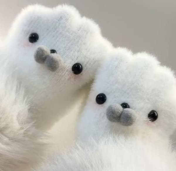 Søte fingerløse hansker, vintergave, damehansker_yux Cat