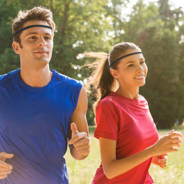 8 stycken sportpannband Tunna elastiska halkfria pannband Hairba