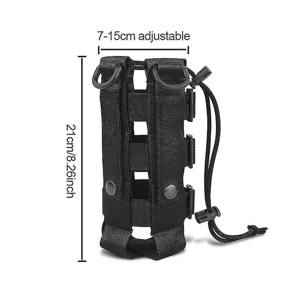 Galaxy 1 ST Taktisk vannflaskepose Justerbart webbing vannflaskebelte med snor