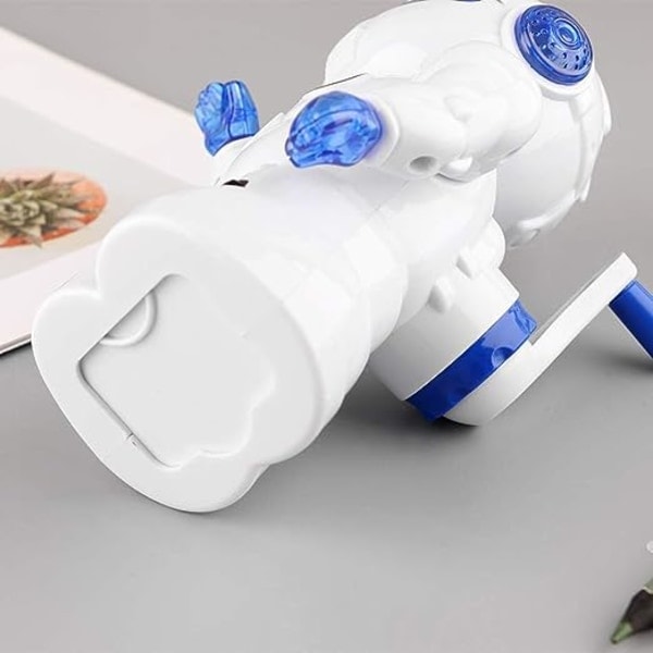 (Sininen) Manuaalinen kynän teroitin, söpö robot-animaatio, sopii