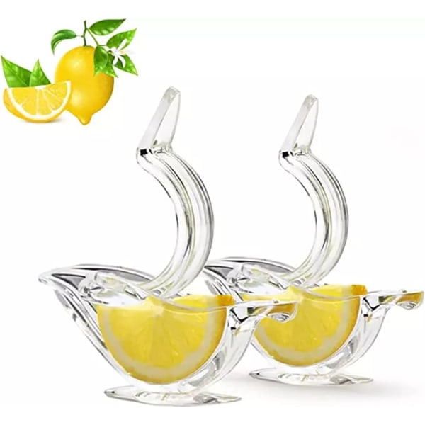 Manuell citronpress, bärbar transparent fruktpress, Elegant fågelform, handpress för apelsin, citron, lime, granatäpple