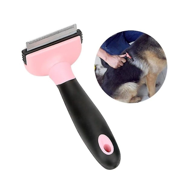 TG Avtakbar Hundefrisør Tilbehør for Hundefrisør Kammer for Katt Hund Furmins Kattbørste (Rosa)