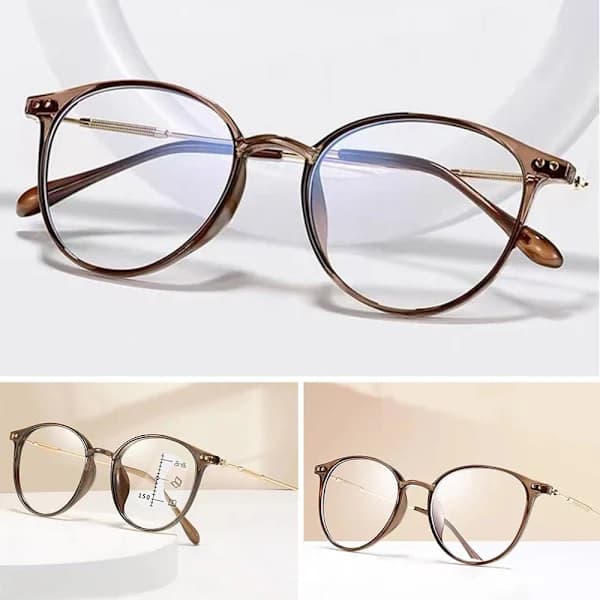 Progressive Multifocal Reading Glasses Anti-Blue Light Computer Glasses Eye Protection Strength 150_yux Strength 150