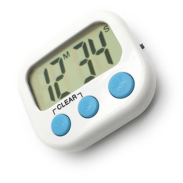 3-pakke digital timer for lærere Små timere for barn Magnetisk bakside Stor, Hvit