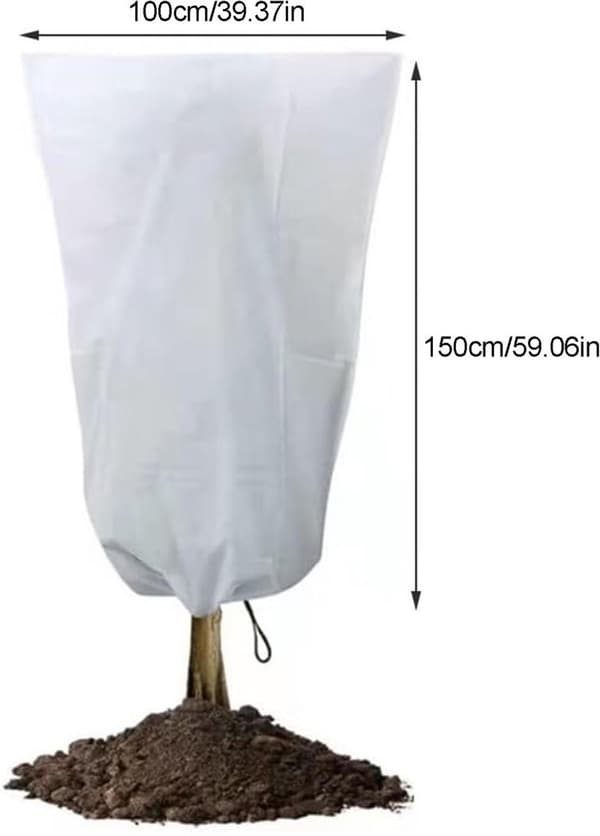 bitar - Växtskydd - 150*100 cm - Växtskydd - Växtskydd mot frost - Skyddande överdrag - Vinteröverdrag - Andningsbart växtskydd