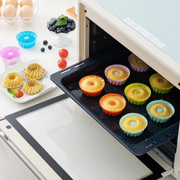 BOTAO Muotti, Mini Pumppu Silikoninen Cupcake-leivonta Muotit Tarttumattomat Muotit Muotti (12 kpl)