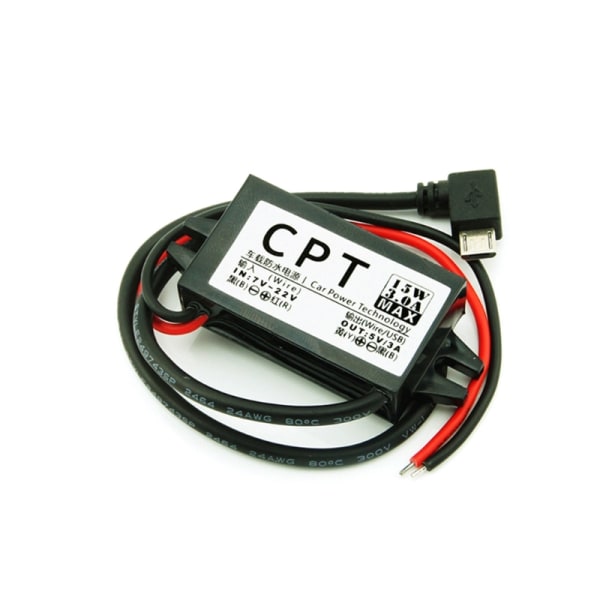 12V till 5V DC-DC Spänningsomvandlare - Power Buck-omvandlare - Spänningsregulator - Enkel att använda MircoUSB 0.05
