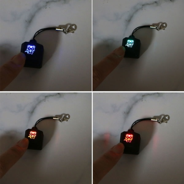LED RGB Bakgrunnsbelyst Mekanisk tangentbordsbrytare Nyckelringsbrytare Tester Kit