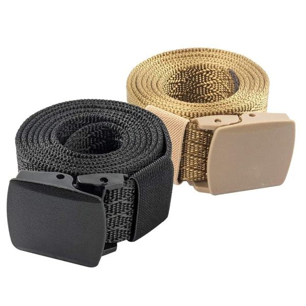 2 nylon män andas taktiska bältesremmar trupper med utomhusvävt bälte utan metallspänne