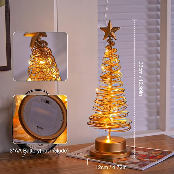 Stämningsbelysning - Bordslampa i form av en julgran - Mini julgran - 12*12*33cm - Dekorativ belysning för sovrummet