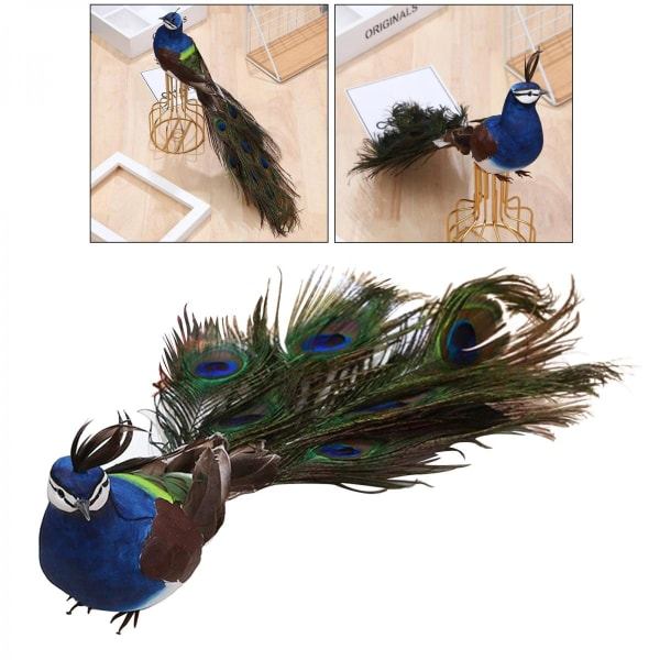 Puutarha-patsas Peacock-hahmo Käsintehty patsas terassille Taidekoriste Nurmikko-koristeet sisä- ja ulkokäyttöön joulukoristeet