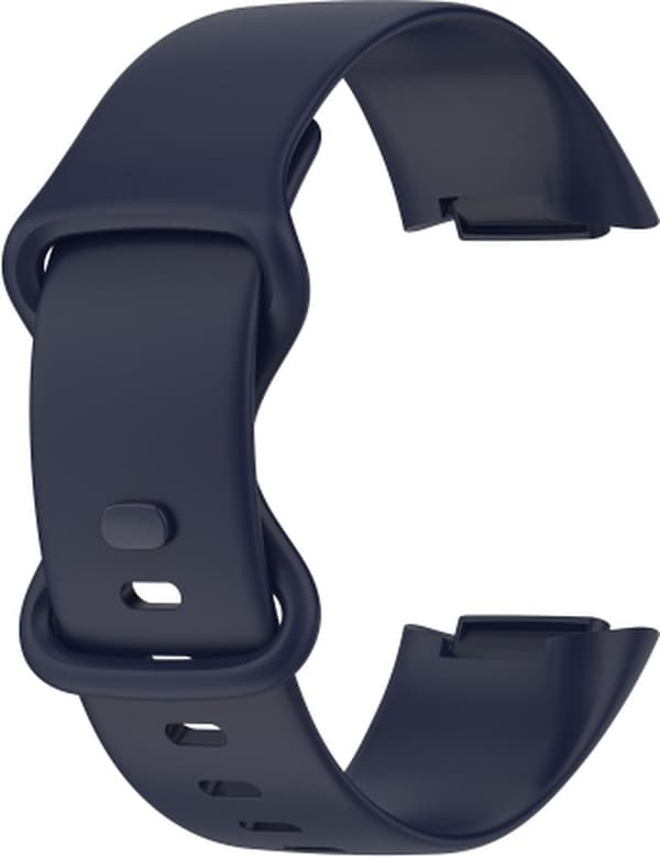 For Fitbit Charge 5 silikon erstatningsklokkerem, størrelse: L (mørkeblå)