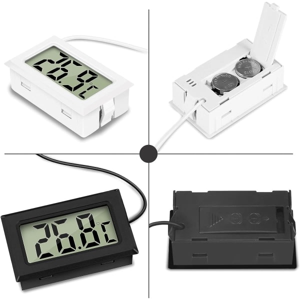 Mini digital LCD termometer temperatur med temperatursond S