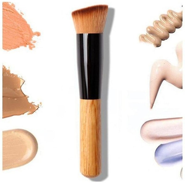 Galaxy 1 st trähandtag Face Makeup Foundation Powder Brush- Cosmetics Tools