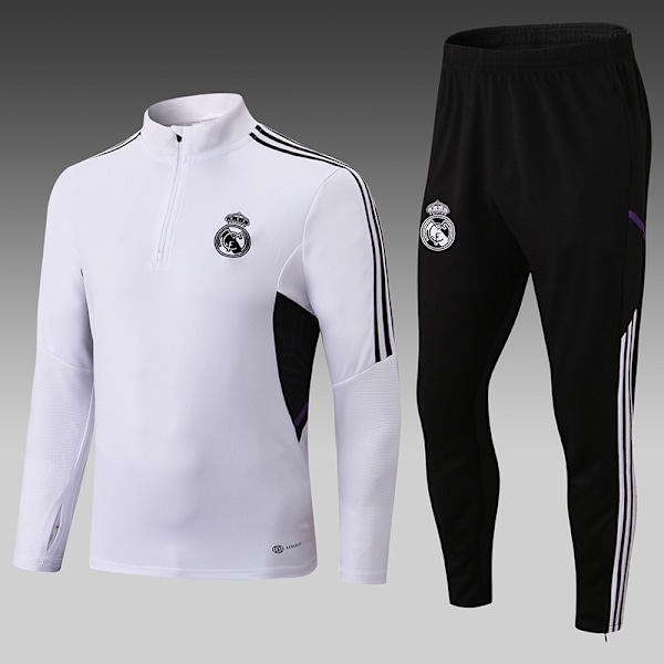 22-23 ny sæson Real Madrid langærmet trøje træningstøj sort bukser black pants 18#