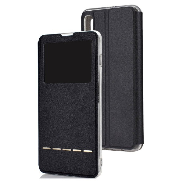 TG Slank Etui med Svarfunktion - Samsung Galaxy A50 Sort