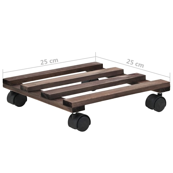 vidaXL Blomvagnar 4 våningar 25x25 cm Brown Brun