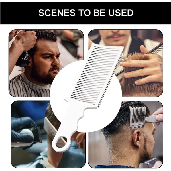 TG Haircut Fade Comb, Skärkam Värmebeständig Clipper Kam, Antistatisk Värmebeständig Hybrid Flat Top Comb (2:a)