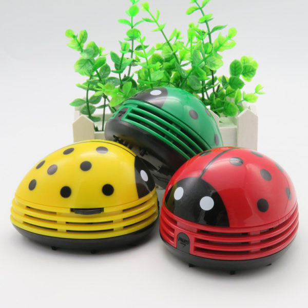 1. Röd Mini Skrivbordsstøvsuger Ladybug Design Ladybug Design