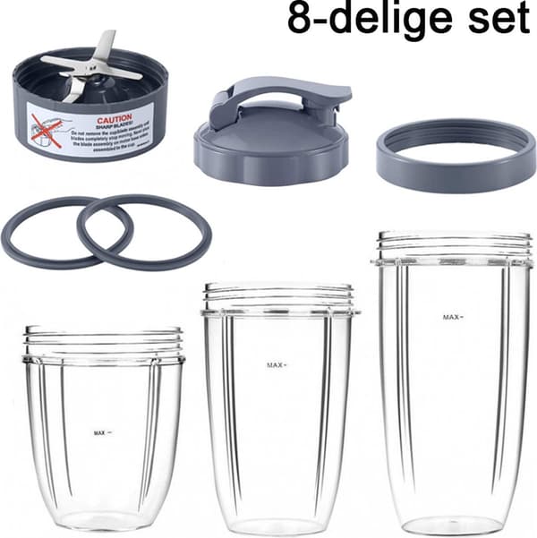 Del - Passer Nutribullet Blenderkopper og Blad Erstatningssett - Erstatningskopp - 32/24/16 oz Kopp
