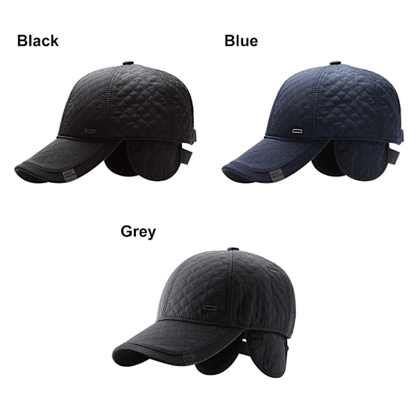 2 stk. Caps med øreklaffer for menn i middelalderen BLÅ&GRÅ blue&grey