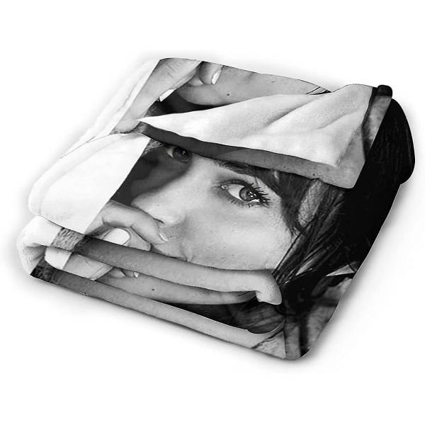 Dakota Johnson-tæppe Ultrablødt flanelstæppe 3d print Fluffy plyshtæppe Sengelinned Dekoration Sengtæppe til stue Soveværelse Kollegieværelse Dekoration-z347 50x40in 125x100cm