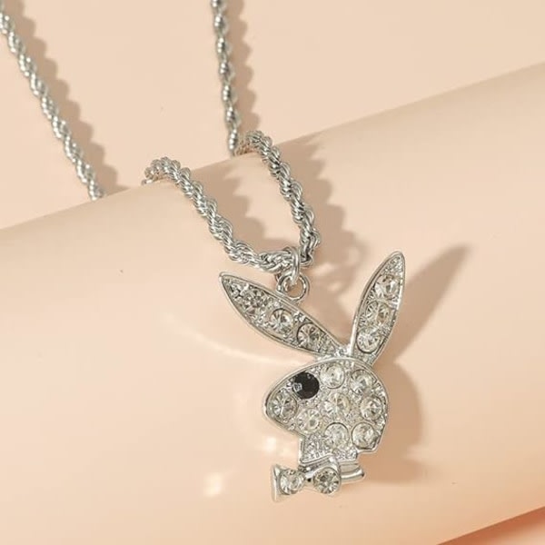 Big Bunny Necklace Rabbit Pendant Choker Necklace Statement Long
