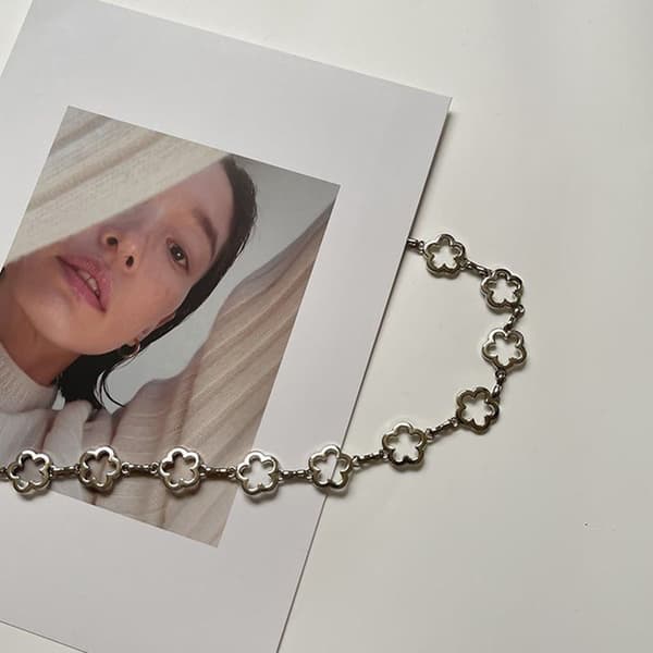 Metallkjedebelte Luksuriøs Tynn Midje BELTE SØLV - på lager silver