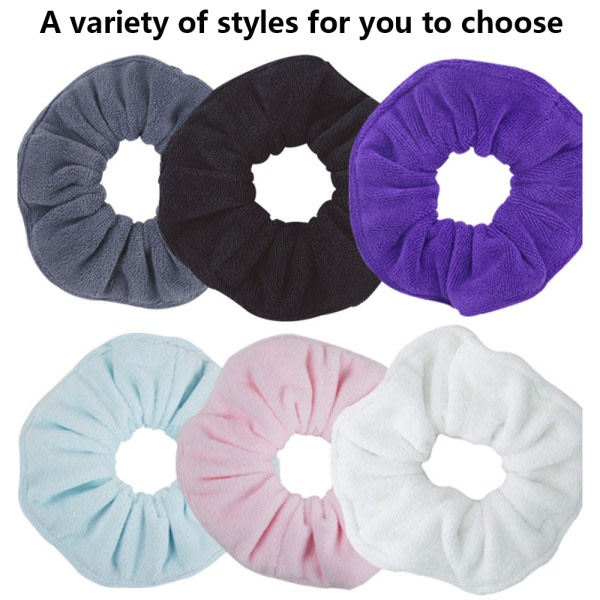 TG Håndklæde Scrunchie, pakke med 2, Mikrofiber Scrunchie, Hårtørring sort