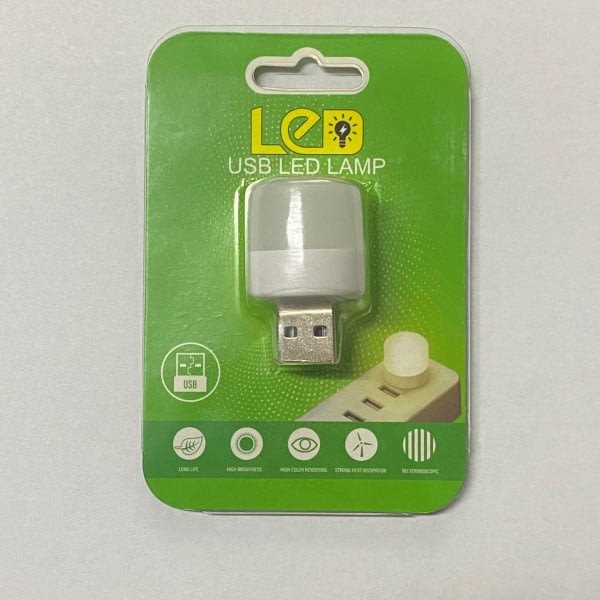 Creative Kannettava Mini USB Nattlampa Sovrum Ögonskydd LED Atmosfärsljus Nödljus Mobilt Power Light USB Light (20. White Light War