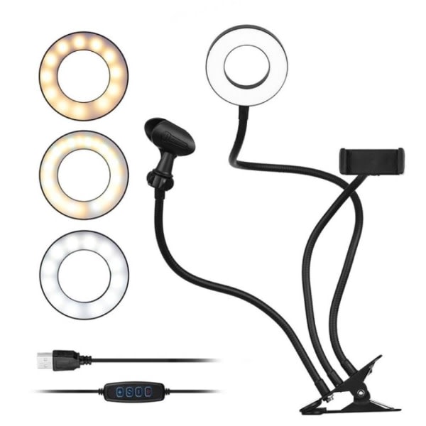 Selfie Ring Light Hållare Lazy Bracket LED-ljus Live Stream multifärg