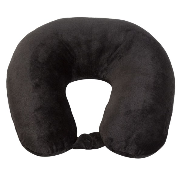 Blød mikrofiberfjer nakkepudde, sort
