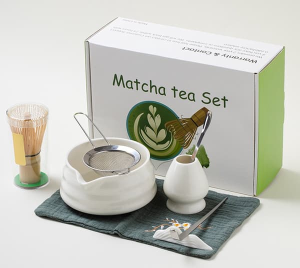 Matcha-set - Set med 7 delar - Matcha startkit - Matcha-visp - Matcha perfekt kit - Bambuvisp