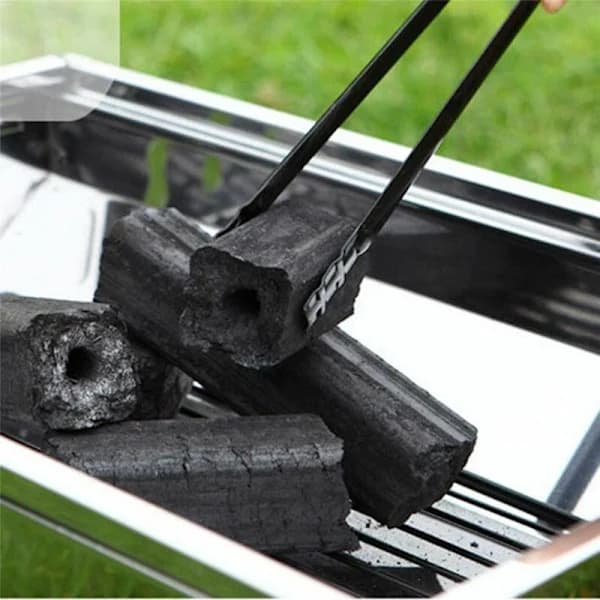 BBQ Kul Tænger Lang Rækkevidde Holdbart Grillværktøj til Udendørs Madlavning Havekøkken Sort 30 cm