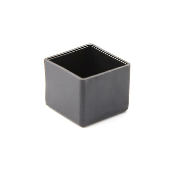 Fyrkantiga gummiskydd - 25 mm - För stolar, bord, möbelben