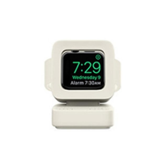 For Apple Watch-opplasting, Apple Watch Silikon-opplasting Beige