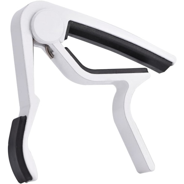 Akustisk gitarr capo (vit), 8,3*8,8 cm portabel snabbväxling, repfri