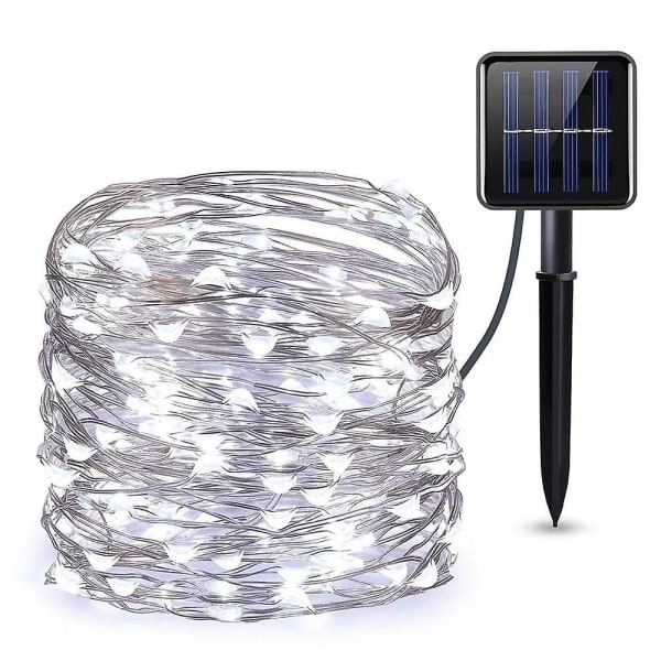 Ulkoilma Solar String Light 10m 100leds Vedenkestävä Fairy
