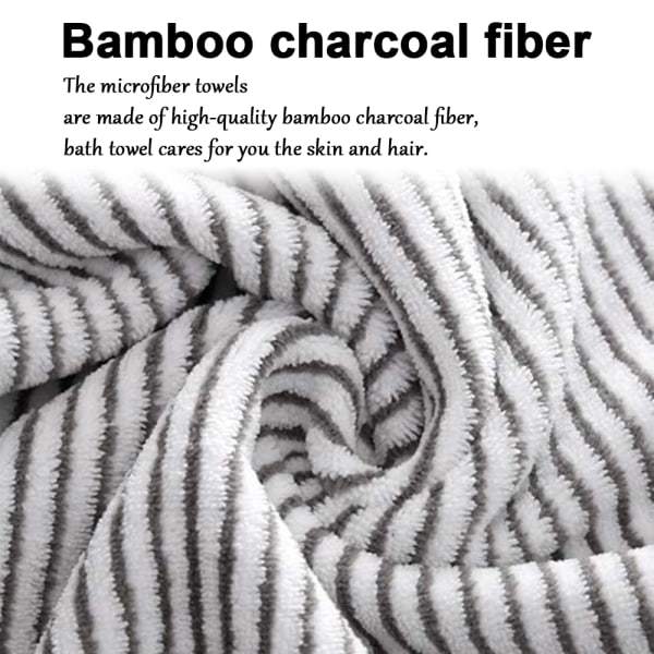 TG Mikrofiber Duschhandduk för Kropp, Handduksset för Badrum Stripe