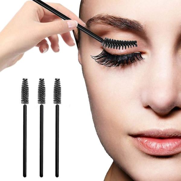100-pak engangs øjenvippebørster til øjenvippeforlængelse, øjenbryn og makeup (sorte)