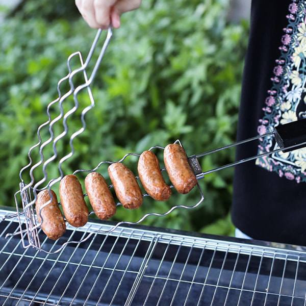 Grillkori Metalliverkko Grillmakkara Teline Piknikille
