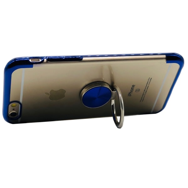 TG iPhone 6/6S Plus - Silikonskal med Ringhållare Silver