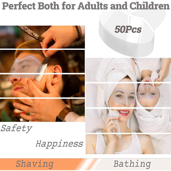 Duschansiktsskydd, 50 stycken, transparenta, ögonskydd efter kataraktoperation, för microblading
