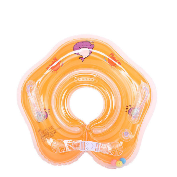 Baby Uppblåsbar Badring, Nyfödd Badring Orange