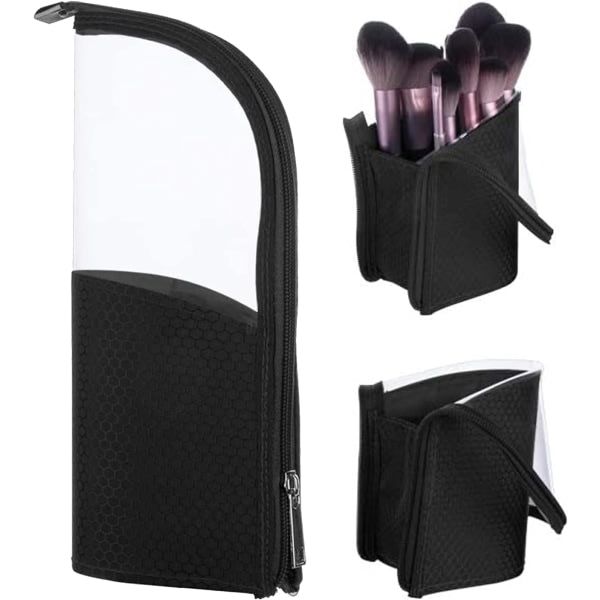 Galaxy Makeupbørste Organizer Artist Opbevaringskasse Foldbar Makeupkop (Sort) Black